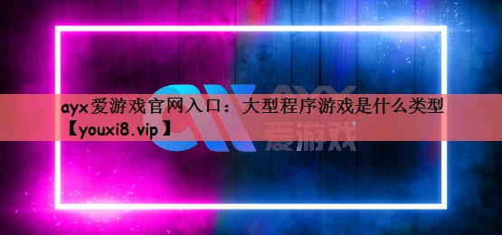 大型程序游戏是什么类型